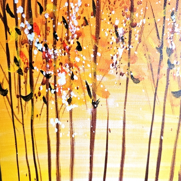 Set of 2 Abstract Landscape Oil Painting Autumn Scenery Wall Art Canvas Oil Art - Picture 12 of 12